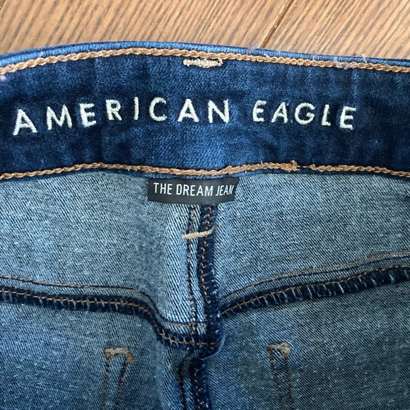 American Eagle Dream Jean high waist skinny jeans in dark blue - Picture 6 of 12
